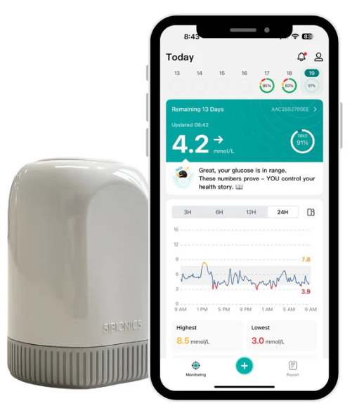 Sibionics GS3-R Continuous Glucose Monitor (CGM)